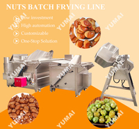 Friteuse automatique de haricots verts et d'arachides à agitation utilisée en usine Tofu Churros Plantain Chips Oignon Machine à frire ligne