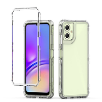 Coque de téléphone hybride transparente antichoc, dos en acrylique rigide, pare-chocs souple en TPU, protection robuste pour iPhone/Samsung Série