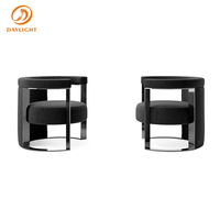De luxe Offre Spéciale chambre de luxe velours canapé noir loisirs chaises design moderne meubles pour chambre d'hôtel