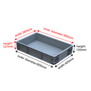 Chất lượng cao Rắn phong cách 600*400 mét nestable Thùng nhựa hộp nhựa hậu cần hộp cho kho - Product Image 1