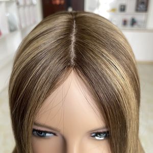 วิกผมตรงแบบไหมแท้สีน้ำตาลรัสเซีย รุ่น SBB Color HT-014 ขายดี พร้อมปมที่ฟอกสีเล็กน้อย - Product Image 3