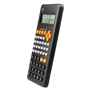 Calculatrice scientifique non programmable, affichage à deux lignes monochrome, 10+2 chiffres, touches en plastique robustes pour les examens des étudiants - Product Image 3