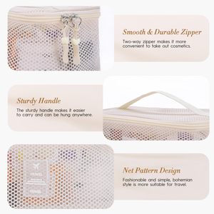 Bolsa de Cosméticos Transparente de Gran Capacidad con Cierre de Cremallera, Ligera, para Viajes, para Maquillaje, para Mujer - Product Image 3