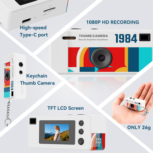 Mini caméra numérique mignonne en forme de porte-clés 1080P, petit gadget enregistreur photo et vidéo avec écran de 0,96 pouce et filtre photo - Product Image 3