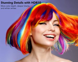 โปรเจคเตอร์เลเซอร์ระยะฉายสั้น Nova 4K UHD HDR10 Android 9 ขนาด 150 นิ้ว สมาร์ททีวีสำหรับบ้าน พร้อมลำโพงในตัว พกพาสะดวก ระยะฉายสั้น 4k - Product Image 4