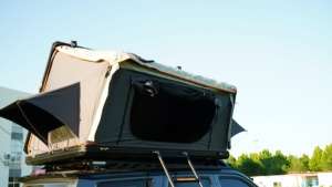 2025 Lightweight Aluminum Roof Top <b>Tent</b> for Camping Cars Hard With <b>Waterproof</b> Oxford Fabric 2-3 Person Capacity Aluminum T - Product Image 5
