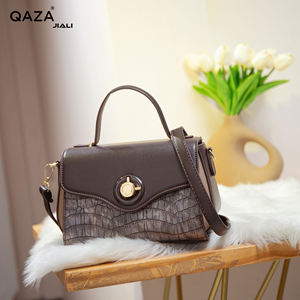 Sac à Main Femme de Luxe <span class=keywords><strong>QAZA</strong></span> 2025, Grande Capacité, Couleur Unie, Imperméable, Fermeture Éclair, Motif Pierre, Sac à Bandoulière - Product Image 3