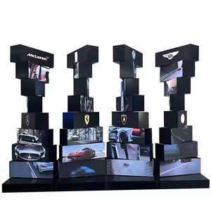 Innovative 360-degree rotating LED display screen, used for rotating LED <b>poster</b> displays in automotive company advertisements - Product Image 2