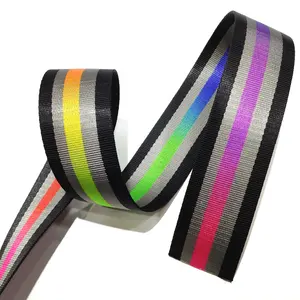 Impression réfléchissant arc-en-ciel nouveau Style 47mm sangle de ceinture de sécurité