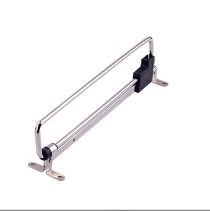 Rail de suspension de vêtements mural rétractable en acier de 250 à 500 mm, amovible - Product Image 2