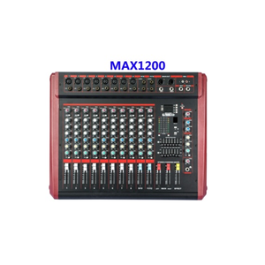 Hot Selling Professional Use MAX1200 12 Channel USB <strong>Interface</strong> Audio Phantom Amplifier Power Mixer - Product Image 1