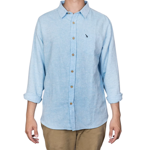 2025 Bộ sưu tập mới của nam giới 100% Linen Áo sơ mi giản dị với enzyme rửa sạch - Product Image 4