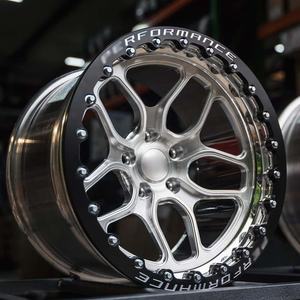 Jantes arrière forgées Beadlock 17-20 pouces, Beadlock 5x120 5x114.3 6x139.7, jantes de voiture tout-terrain personnalisées pour Nissan BMW <span class=keywords><strong>Ford</strong></span> Drag Racing - Product Image 1