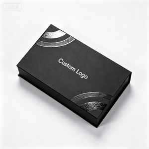 Luxury Handmade Magnetic Closure Rigid <b>Box</b>, Custom Printed Black Flip <b>Gift</b> <b>Box</b> With Divided EVA Insert For <b>Jewelry</b> Watch Eyewear - Product Image 4