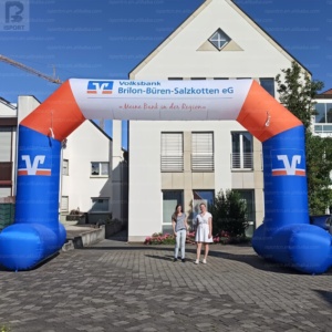 Arche gonflable géante personnalisée en U avec sommet carré et arche arrondie pour la décoration d'entrée de course/événement, défilé, affichage promotionnel - Product Image 5