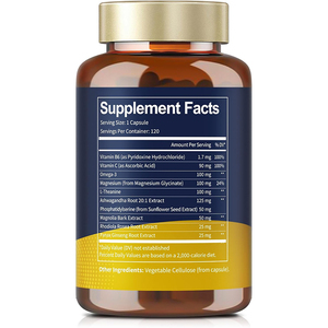 Suplemento para <span class=keywords><strong>la</strong></span> Salud del Cortisol con Magnesio y <span class=keywords><strong>Ashwagandha</strong></span> para Mejorar el Estado <span class=keywords><strong>de</strong></span> Ánimo, <span class=keywords><strong>la</strong></span> Respuesta del Cortisol, <span class=keywords><strong>la</strong></span> Relajación y el Sueño Profundo - Product Image 4
