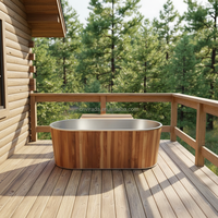Baignoire à glace portable avec refroidisseur - Système d'ozone 1HP pour hôtel Design moderne