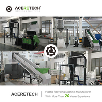 ACERETECH 200-800kg/jam Penghancur Botol PET Profil Plastik Limbah dengan Mesin Gear untuk Kontrol PLC Penggilingan Plastik Presisi Tinggi