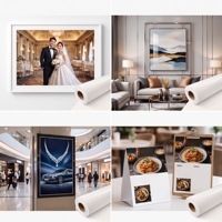 Papier photo RC haute brillance sans acide pour archivage, résistant à la décoloration, en rouleau, pour impression jet d'encre pigmentée, idéal pour l'art, la reproduction d'œuvres d'art, les galeries et les musées