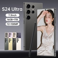 Smartphones S24 Ultra 5G LTE/CDMA Android 15 Deca Core MTK, écran HD 7,3 pouces, 108MP, 16 Go, 1 To, double SIM, téléphone mobile