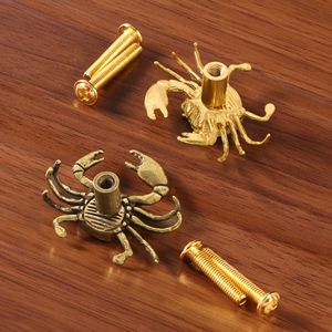 Ganchos y colgadores de pared creativos de latón con forma de cangrejo <span class=keywords><strong>Fiddler</strong></span>, bonitos accesorios para muebles - Product Image 4