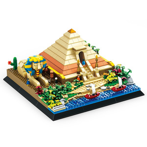 Wange Modello delle Piramidi di <span class=keywords><strong>Giza</strong></span> del Cairo Egiziano, Giocattolo per Bambini, Blocchi da Costruzione a Piccole Particelle, Regalo - Product Image 2
