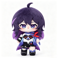 Peluche Anime Personnalisée, Figurine en Peluche, Conception OEM, Personnage de Dessin Animé, Poupées Kpop Violettes pour Cadeau Unique, Vente en Gros