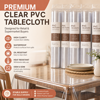 Nappe décorative moderne en PVC transparent YJ, couverture de table en vinyle pour vitrine de grand magasin et vente au détail