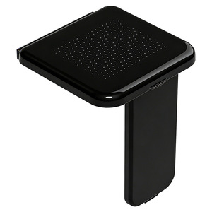 Baiyurui <b>Folding</b> <b>Shower</b> <b>Stool</b> 40cm Black Plastic Bathroom Safety Seat For Elderly Entryway Use - Product Image 2