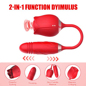 Yeni ürün 2 nesil gül serisi dil yalama emme teleskopik titreşim sopa kadın yumurta atlama - Product Image 3