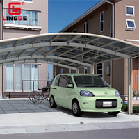 Abri de voiture en alliage d'aluminium Pare-soleil d'extérieur Toit en polycarbonate étanche Parking pour voiture