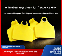 Étiquette RFID UHF pour animaux, en TPU, pour porcs, bovins, ovins, bétail, traçabilité, étanche IP67, durable, codage personnalisable, mini-étiquette, portée de 10 m