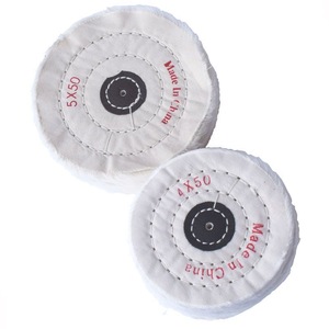 Extra Thick 8 Inch Cotton Buffing <strong>Wheel</strong> 50 Ply Cloth 5/8 Inch Arbor Hole Abrasive Polishing <strong>Wheel</strong> for <strong>Bench</strong> <strong>Grinder</strong> - Product Image 5