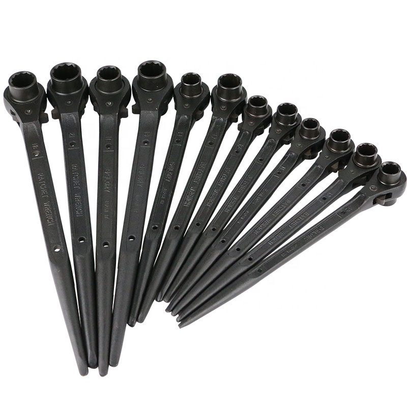 21-22mm Scaffold Spanner Wrench - Ratcheting Socket Tool For Construction
