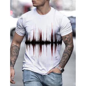 全新男士t恤个性化3D印花衬衫加大码每日外出t恤休闲宽松短袖男装 - Product Image 2