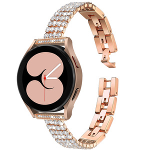 ShanHai 22mm 20mm 18mm Femmes Diamant Bracelet Bande pour <span class=keywords><strong>Samsung</strong></span> Galaxy Watch 7 6 5 4 3 Strap <span class=keywords><strong>Gear</strong></span> <span class=keywords><strong>S3</strong></span> Active 2 40 44 42 46 43 47mm - Product Image 4