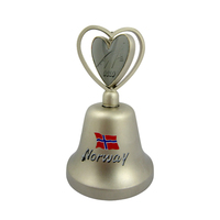 Cloche à vache en métal argenté en fonte tibétaine sur mesure pour mariage, souvenir, vente en gros d'usine