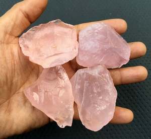 หินโรสควอตซ์หยาบธรรมชาติ1ชิ้น,หินธรรมชาติบำบัดแบบหยาบสำหรับใช้ในบ้านขนาดใหญ่ขายส่ง - Product Image 5