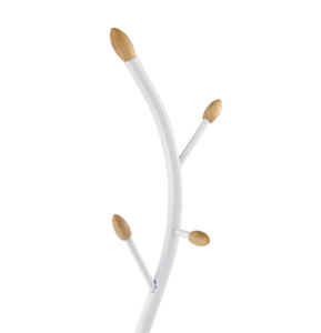 Porte-manteau sur pied en bois massif <span class=keywords><strong>de</strong></span> haute qualité, couleur blanc <span class=keywords><strong>Arles</strong></span>, avec structure métallique - Product Image 6