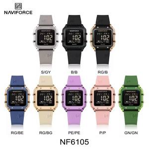 Montres numériques pour femmes Naviforce 6105 NF6105, nouveau design, luxe, mode, étanches, lumineuses, pour Montre Femme Relojes - Product Image 6