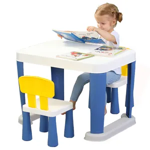 rectángulo de estudio muebles de escritorio de juegos para jugar los niños mesa y silla para jardín de infantes niños usan