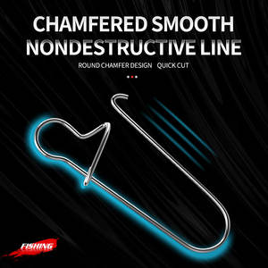 Senar pancing plumb pengencang jepret kunci ganda, pengencang konektor berat plumb berat baja tahan karat, peralatan memancing - Product Image 3