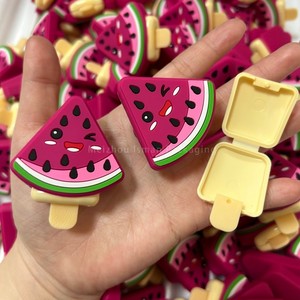 Contenedor de Bálsamo Labial con Forma de Paleta de Helado ISMAN, Estuche de Lápiz Labial con Diseño de Frutas y Dibujos Animados, con Cubierta de Silicona, Envase Cosmético Portátil para Niños - Product Image 6