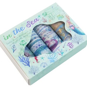 Set de Cintas Washi de 2M con Temática Oceánica y Lámina Dorada para Manualidades Decorativas - Product Image 1