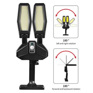 Lampe solaire IP65 à double LED, détecteur de mouvement extérieur, étanche, pour jardin, résidentielle, avec télécommande, pour éclairage de rue - Product Image 3