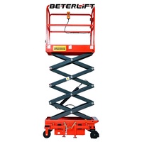 Tragbare Mini-Halbelektrische Manuelle Scherenhebebühne zur Miete 3m 4m 5m 6m 7m 8m 10m 12m 14m 16m 18m 20m