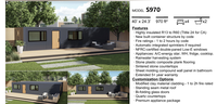 Villa Modulaire Préfabriquée Moderne de Luxe en Acier, Maison Conteneur avec Isolation Thermique Certifiée Sécurité, 2 Chambres, 470 pieds carrés, Jardin