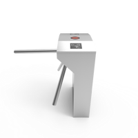 Système de contrôle d'accès biométrique vertical avec reconnaissance faciale, code QR, barrière, tringle tournante, en acier inoxydable IP54