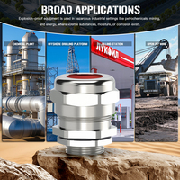 Presse-étoupes blindés SimpArmored en laiton nickelé IP68 gris basse tension IECEx CE RoHS SWA pour environnements difficiles et applications industrielles