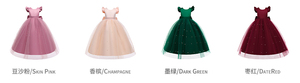 Elegante Abito in Raso Floreale per Bambine con Decorazioni in Perline, Tulle e Fiocco per Festa di Compleanno 7 Anni, Design Formale Estivo - Product Image 6